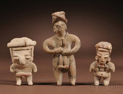 Three Chupicuaro Pottery Figures